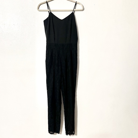 J. Crew Collection Black Leavers Lace Jumpsuit Women’s Size 0 - Picture 15 of 15